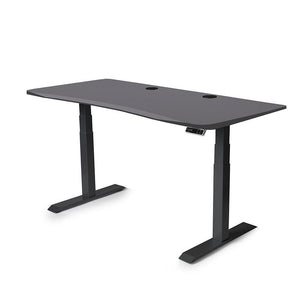 MojoDesk Bundle: Desk + 2 Accessories - Matte Lux Charcoal Non Epicor Standing Desk Bundle 69.5x28.75 / Black Base / Matte Lux Charcoal
