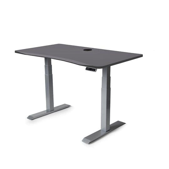 MojoDesk Bundle: Desk + 2 Accessories - Matte Lux Charcoal Non Epicor Standing Desk Bundle 45.5X27 / Gray Base / Matte Lux Charcoal