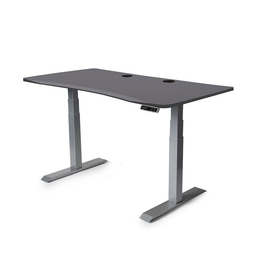 MojoDesk Bundle: Desk + 2 Accessories - Matte Lux Charcoal Non Epicor Standing Desk Bundle 57.5X27 / Gray Base / Matte Lux Charcoal