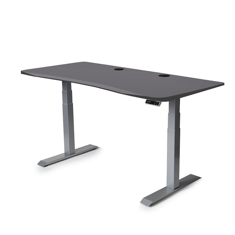 MojoDesk Bundle: Desk + 2 Accessories - Matte Lux Charcoal Non Epicor Standing Desk Bundle 69.5x28.75 / Gray Base / Matte Lux Charcoal