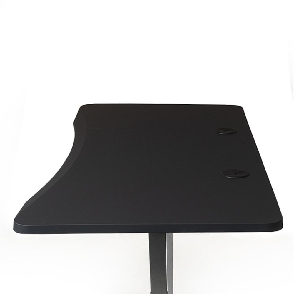 Top view of electric sit to stand MojoDesk in black