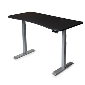 72x30 Electric Sit to Stand Desk - Frame Color: Gray - Desktop Color: Black