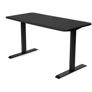 60x24 Side Table Fixed Height - Frame Color: Black - Desktop Color: Black