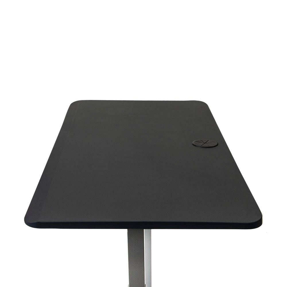 Side Table for Standing Desk - Color Black - Top View showing one grommet 