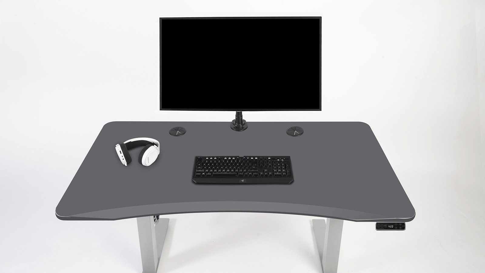MojoDesk Bundle: Desk + 2 Accessories - Matte Lux Charcoal Non Epicor Standing Desk Bundle
