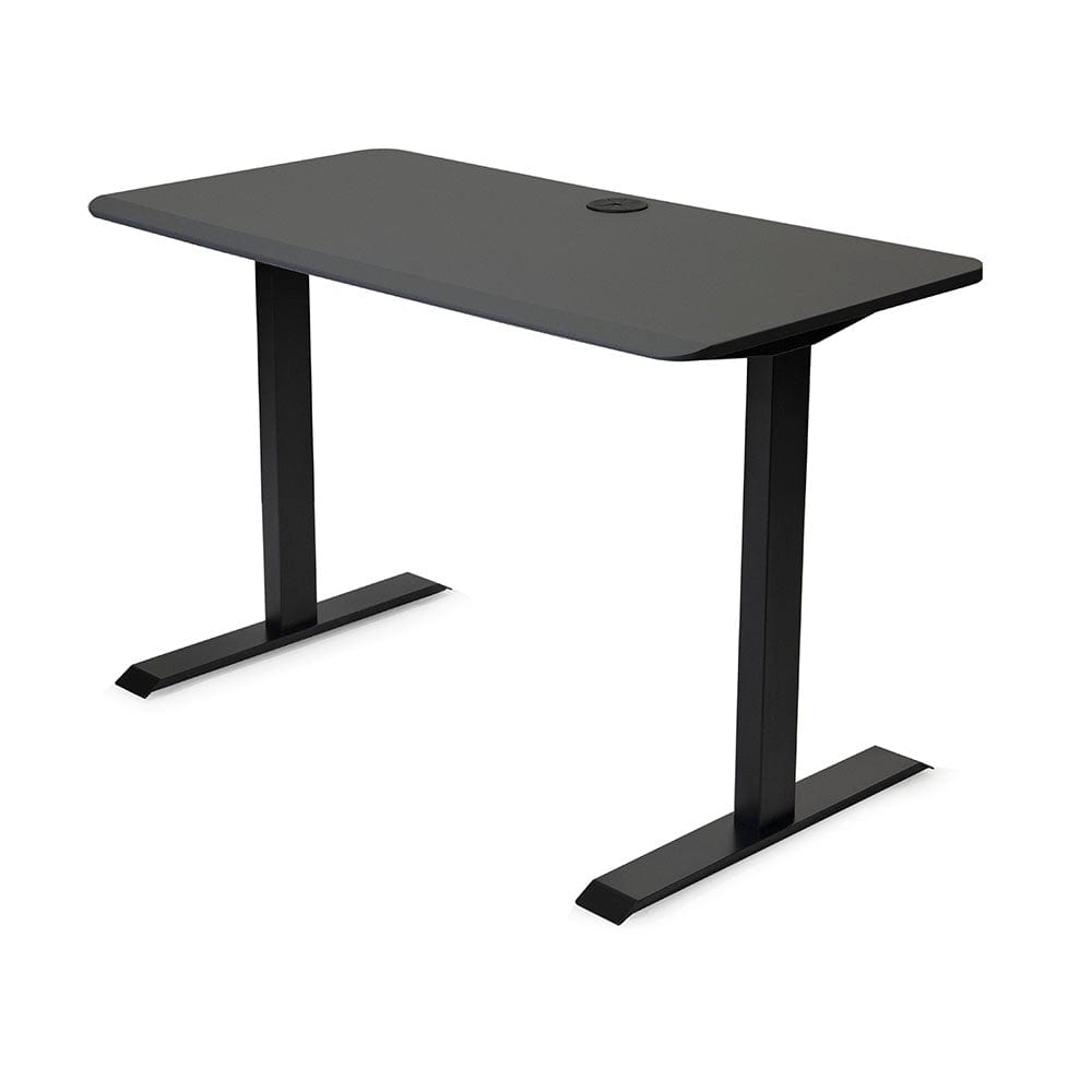 48x24 Side Table Fixed Height - Frame Color: Black - Desktop Color: Charcoal