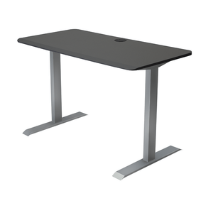 48x24 Side Table Fixed Height - Frame Color: Gray - Desktop Color: Charcoal