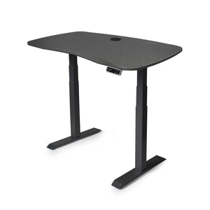 48x30 Electric Height Adjustable Desk - Frame Color: Black - Desktop Color: Carbon Fiber