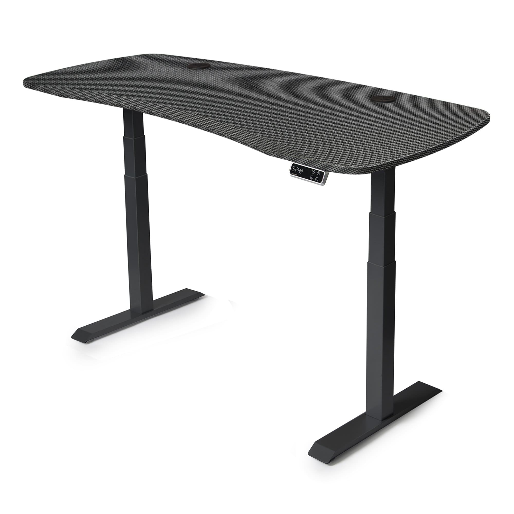 72x30 Electric Height Adjustable Desk - Frame Color: Black - Desktop Color: Carbon Fiber