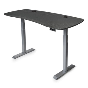 72x30 Electric Height Adjustable Desk - Frame Color: Gray - Desktop Color: Carbon Fiber