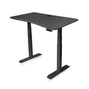 48x30 Height Adjustable Desk - Frame Color: Black - Desktop Color: Carbon Fiber