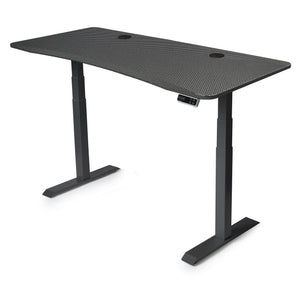 72x30 Height Adjustable Desk - Frame Color: Black - Desktop Color: Carbon Fiber