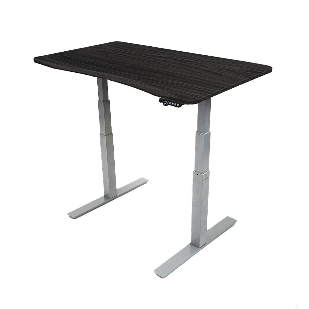 MojoDesk Bundle: Desk + 2 Accessories - Obsidian Oak Non Epicor Standing Desk Bundle 45.5X27 / Gray Base / Obsidian Oak