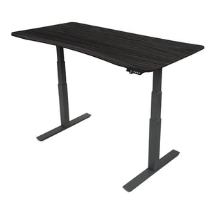 MojoDesk Bundle: Desk + 2 Accessories - Obsidian Oak Non Epicor Standing Desk Bundle 69.5x28.75 / Black Base / Obsidian Oak