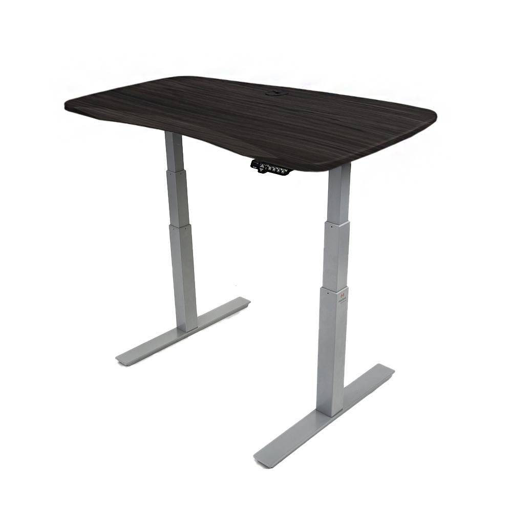 48x30 Electric Height Adjustable Desk - Frame Color: Gray - Desktop Color: Obsidian Oak