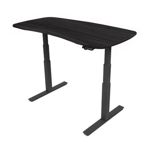 60x30 Electric Height Adjustable Desk - Frame Color: Black - Desktop Color: Obsidian Oak
