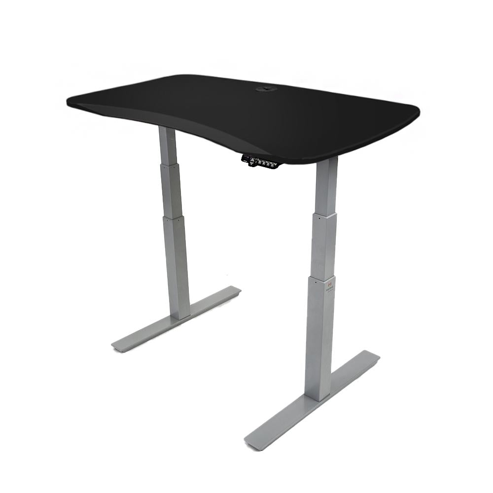 48x30 Electric Height Adjustable Desk - Frame Color: Gray - Desktop Color: Black