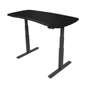 60x30 Electric Height Adjustable Desk - Frame Color: Black - Desktop Color: Black