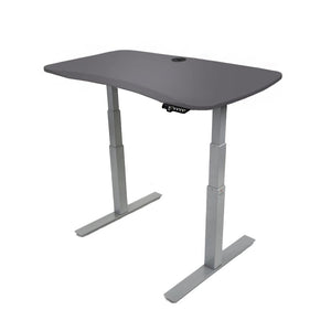 48x30 Electric Height Adjustable Desk - Frame Color: Gray - Desktop Color: Charcoal