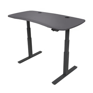 60x30 Electric Height Adjustable Desk - Frame Color: Black - Desktop Color: Charcoal