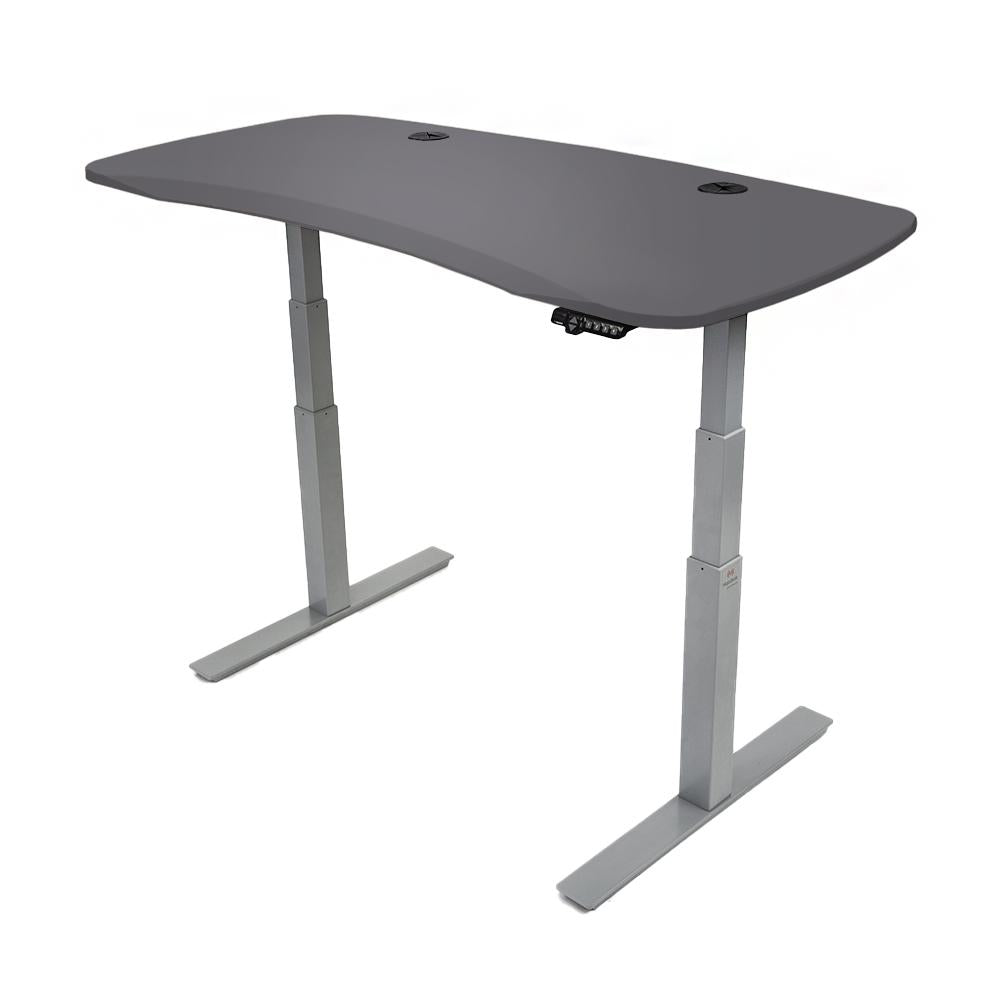 60x30 Electric Height Adjustable Desk - Frame Color: Gray - Desktop Color: Charcoal