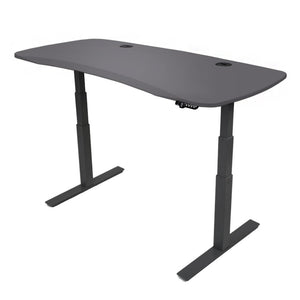 72x30 Electric Height Adjustable Desk - Frame Color: Black - Desktop Color: Charcoal
