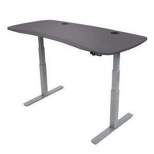72x30 Electric Height Adjustable Desk - Frame Color: Gray - Desktop Color: Charcoal