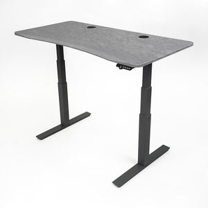 MojoDesk Bundle: Desk + 2 Accessories - Sahara Stone Non Epicor Standing Desk Bundle 57.5x27 / Black Base / Sahara Stone