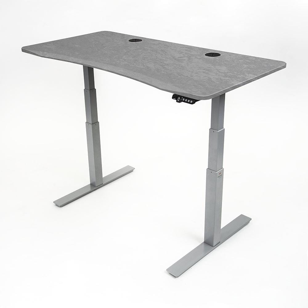 MojoDesk Bundle: Desk + 2 Accessories - Sahara Stone Non Epicor Standing Desk Bundle 57.5x27 / Gray Base / Sahara Stone