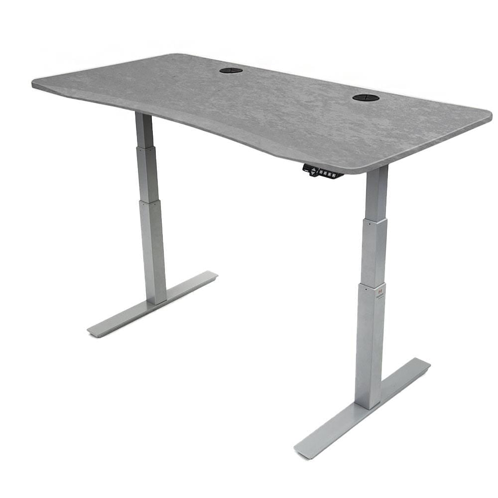 MojoDesk Bundle: Desk + 2 Accessories - Sahara Stone Non Epicor Standing Desk Bundle 69.5x28.75 / Gray Base / Sahara Stone
