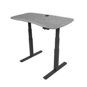 48x30 Electric Height Adjustable Desk - Frame Color: Black - Desktop Color: Sahara Stone