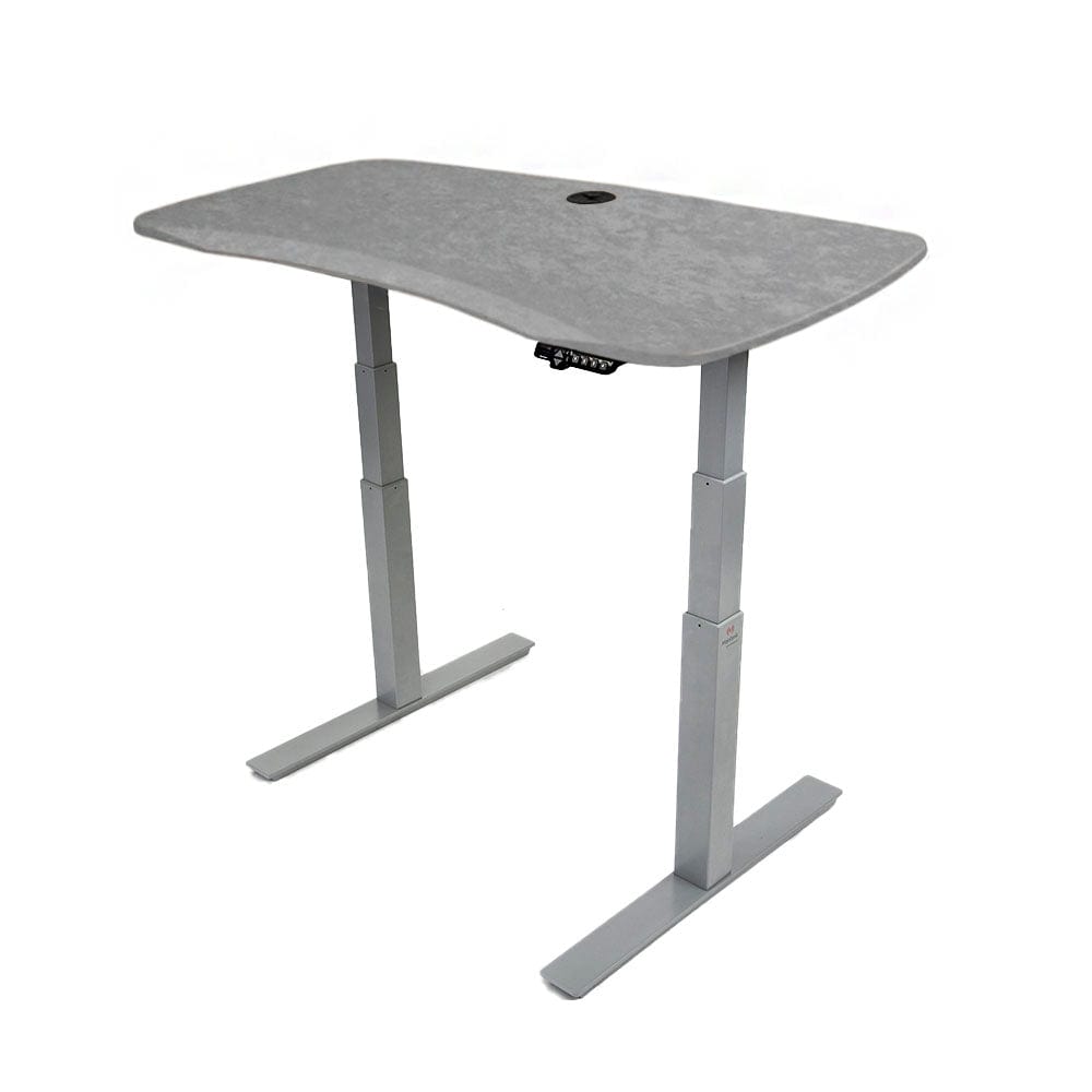 48x30 Electric Height Adjustable Desk - Frame Color: Gray - Desktop Color: Sahara Stone