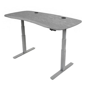 72x30 Electric Height Adjustable Desk - Frame Color: Gray - Desktop Color: Sahara Stone