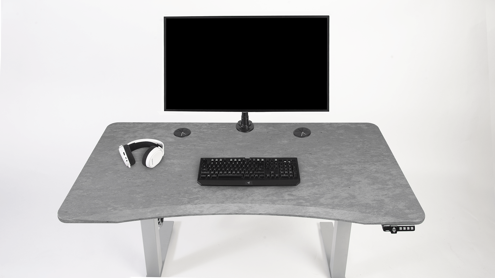 MojoDesk Bundle: Desk + 2 Accessories - Sahara Stone Non Epicor Standing Desk Bundle