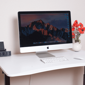 MojoDesk Bundle: Desk + 2 Accessories - Classic White Non Epicor Standing Desk Bundle