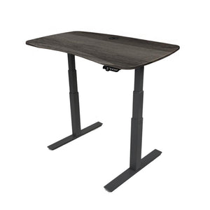 48x30 Electric Height Adjustable Desk - Frame Color: Black - Desktop Color: Weathered Oak