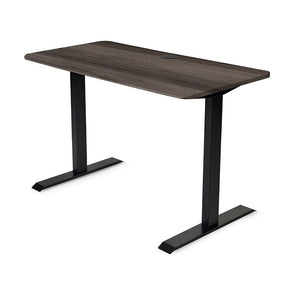 48x24 Side Table Fixed Height - Frame Color: Black - Desktop Color: Weathered Oak