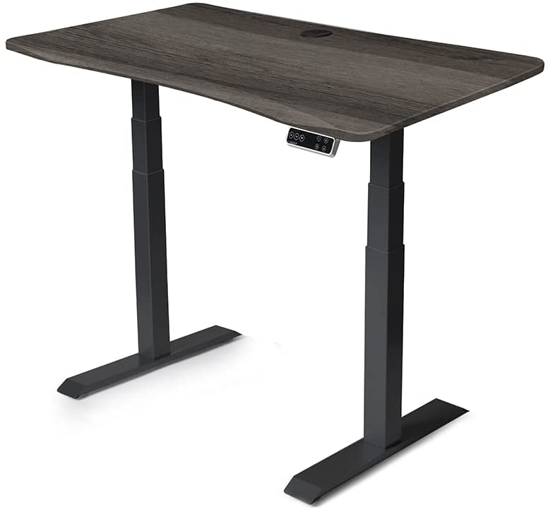 Mojo QuickShip Non Epicor Standing Desk Weathered Oak / 45.5x27 / Black Base
