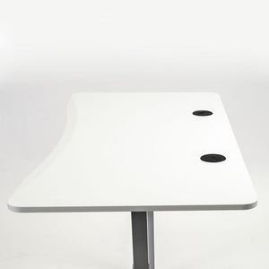 Classic White Top View of Sit Stand Electric Desk