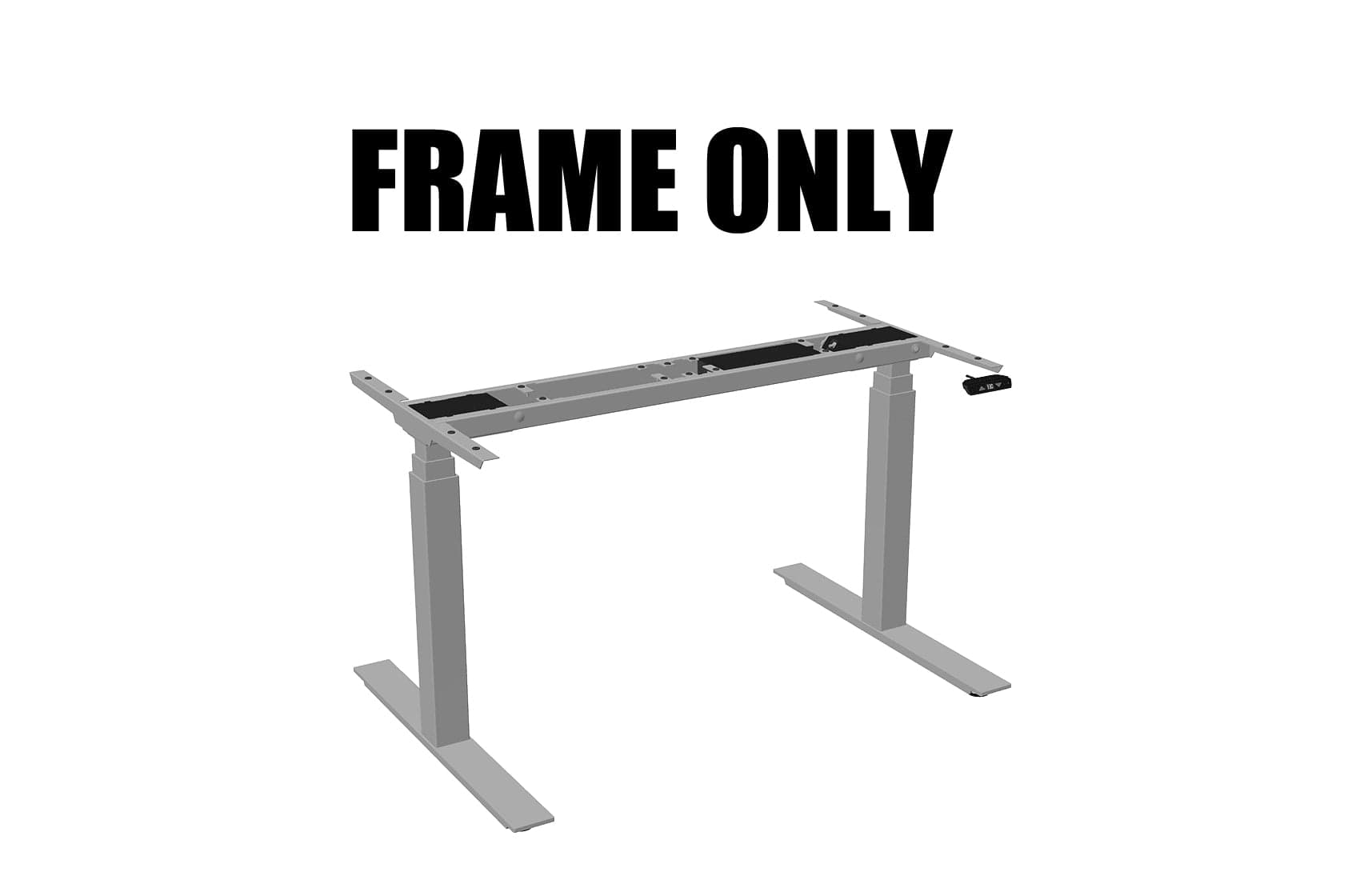 Sit-to-Stand 2-Leg Desk Frame Only: M2 MojoDesk Desks Grey